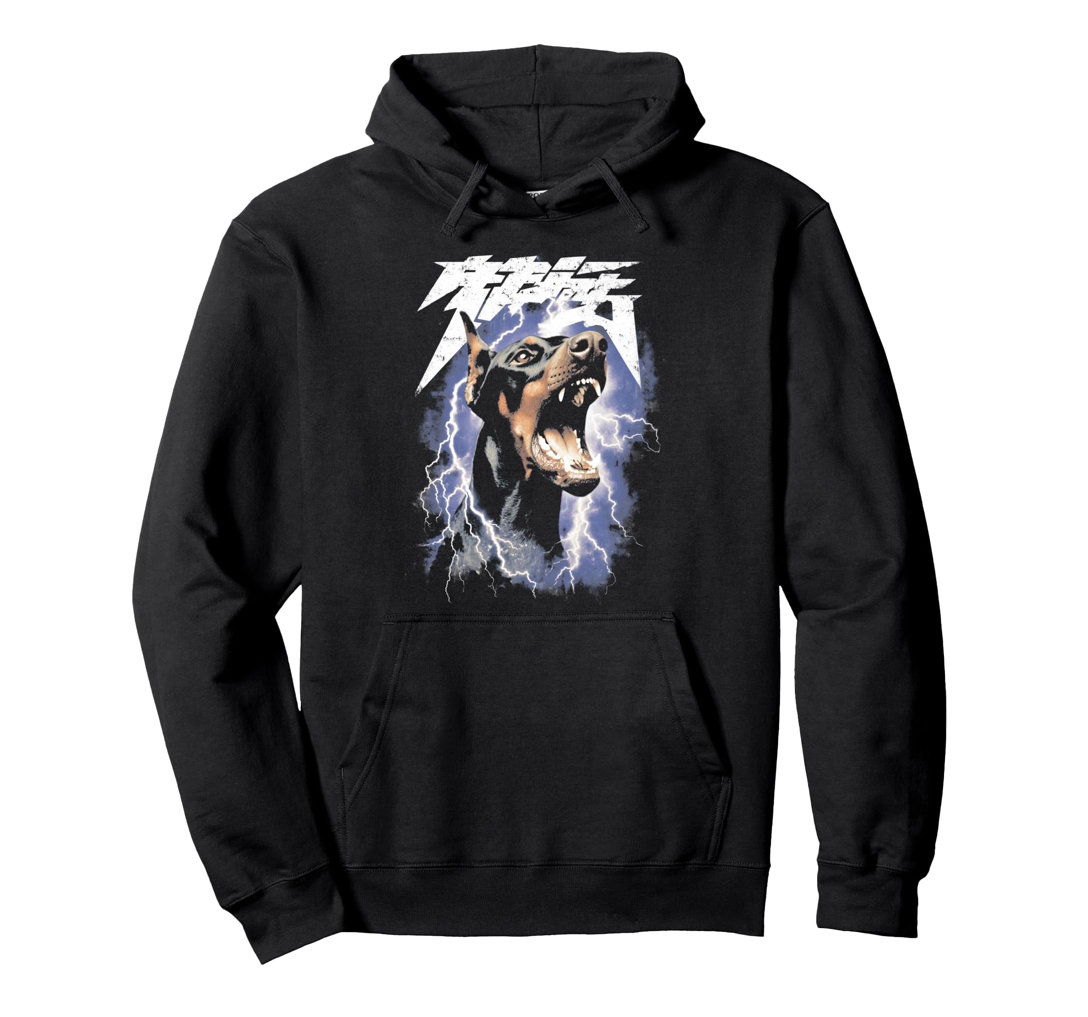 Dobermann Y2K Grunge 90S Dog Hoodie - Fun Novelty Design Men Women - T-Shirt, Sweatshirt, Hoodie