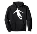 Silhouette Soccer Player Football Hoodie - Fun Novelty Design for Adults - T-Shirt, Sweatshirt, Hoodie