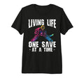 Living Life One Save Time Ice Hockey T-Shirt - Unique Graphic Men Women - T-Shirt, Sweatshirt, Hoodie