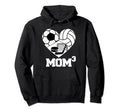 Mom Cubed Mom3 Mom Three Soccer Hoodie - Unique Graphic Men Women - T-Shirt, Sweatshirt, Hoodie