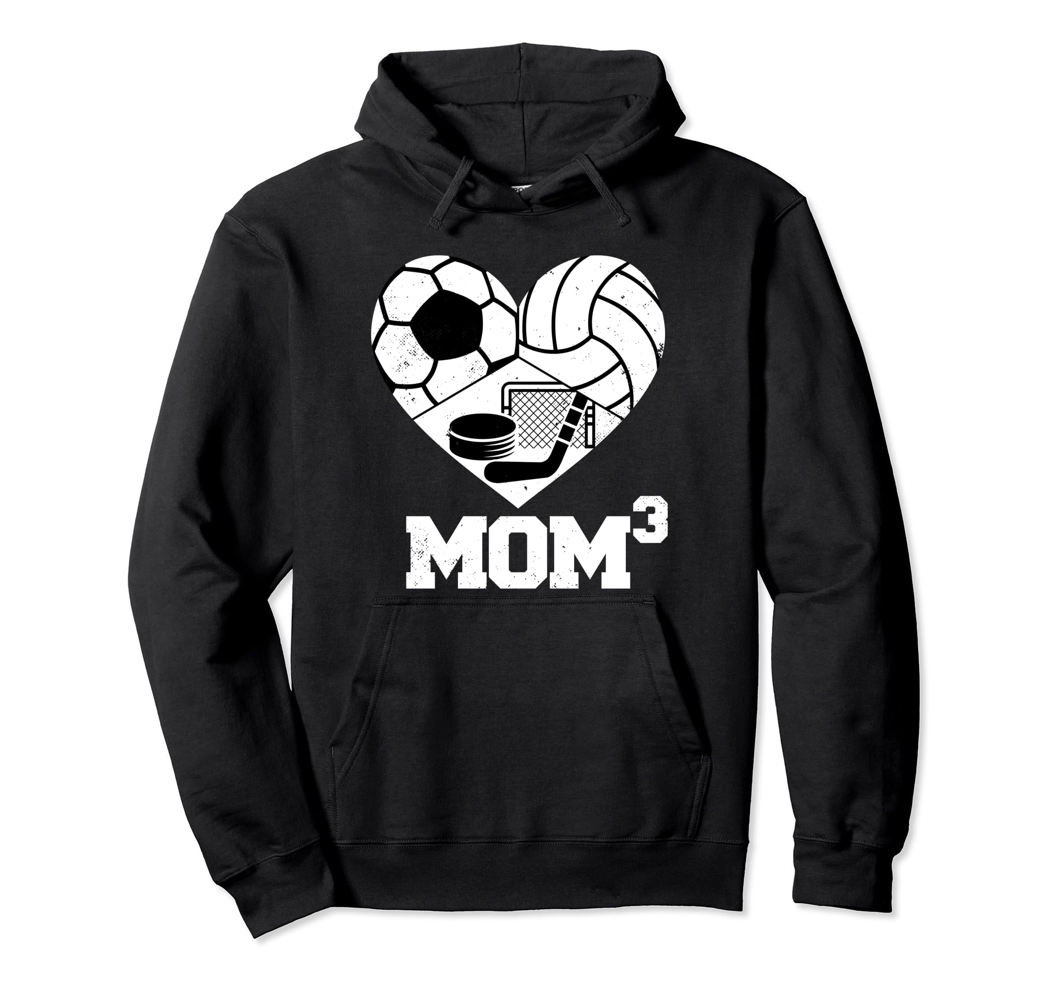 Mom Cubed Mom3 Mom Three Soccer Hoodie - Unique Graphic Men Women - T-Shirt, Sweatshirt, Hoodie