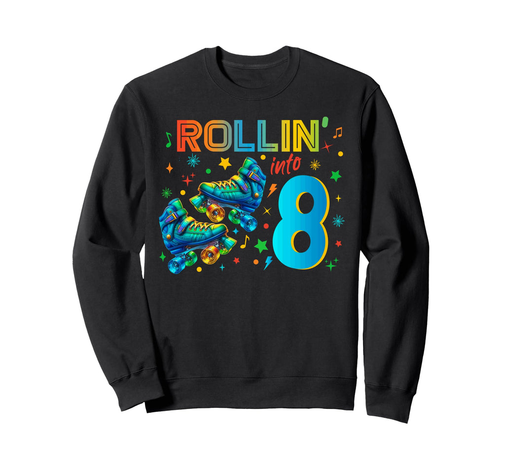 Roller Skates Birthday Skating Hoodie - Casual Everyday Wear Unisex - T-Shirt, Sweatshirt, Hoodie
