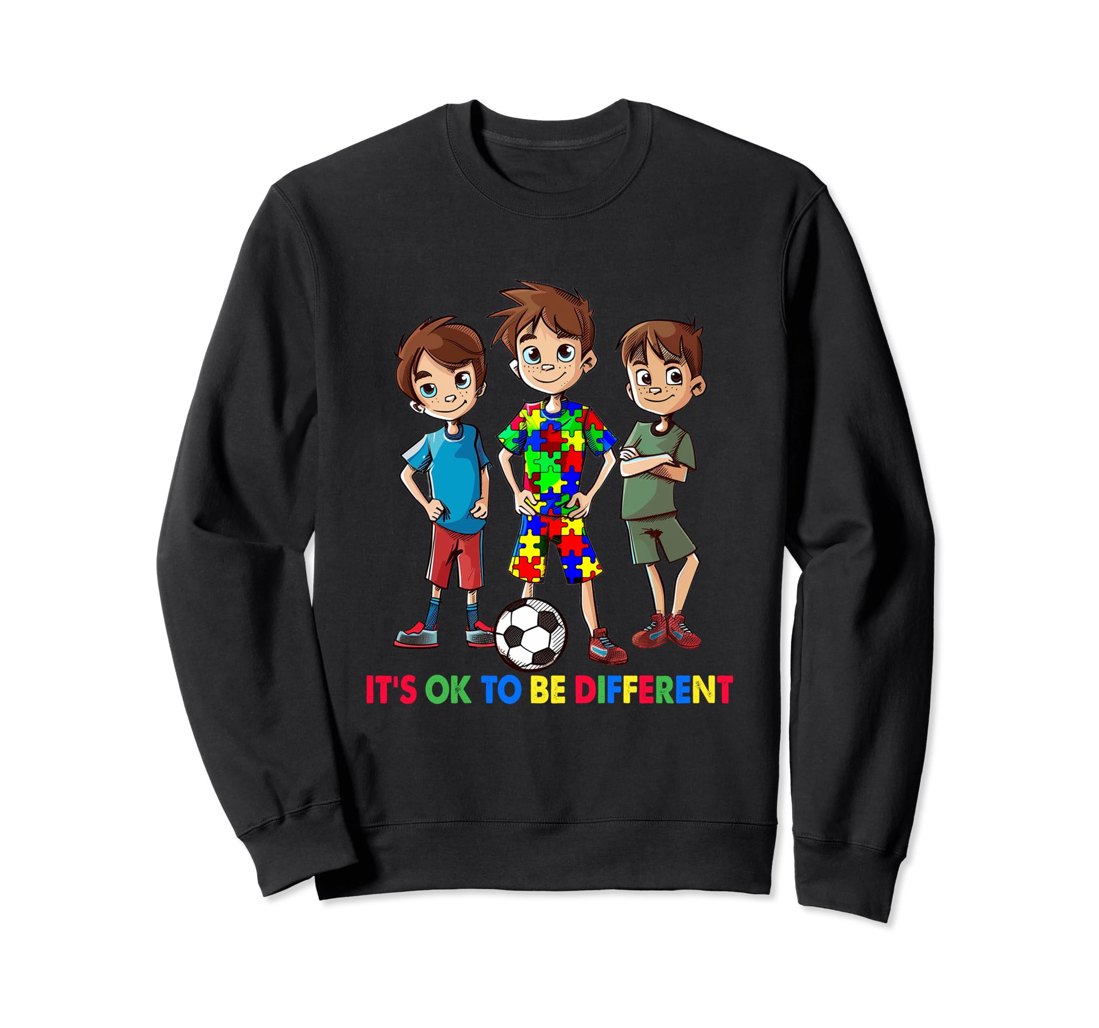 Its Okey To Be Different Soccer Sweatshirt - Aesthetic Graphic for Adults - T-Shirt, Sweatshirt, Hoodie