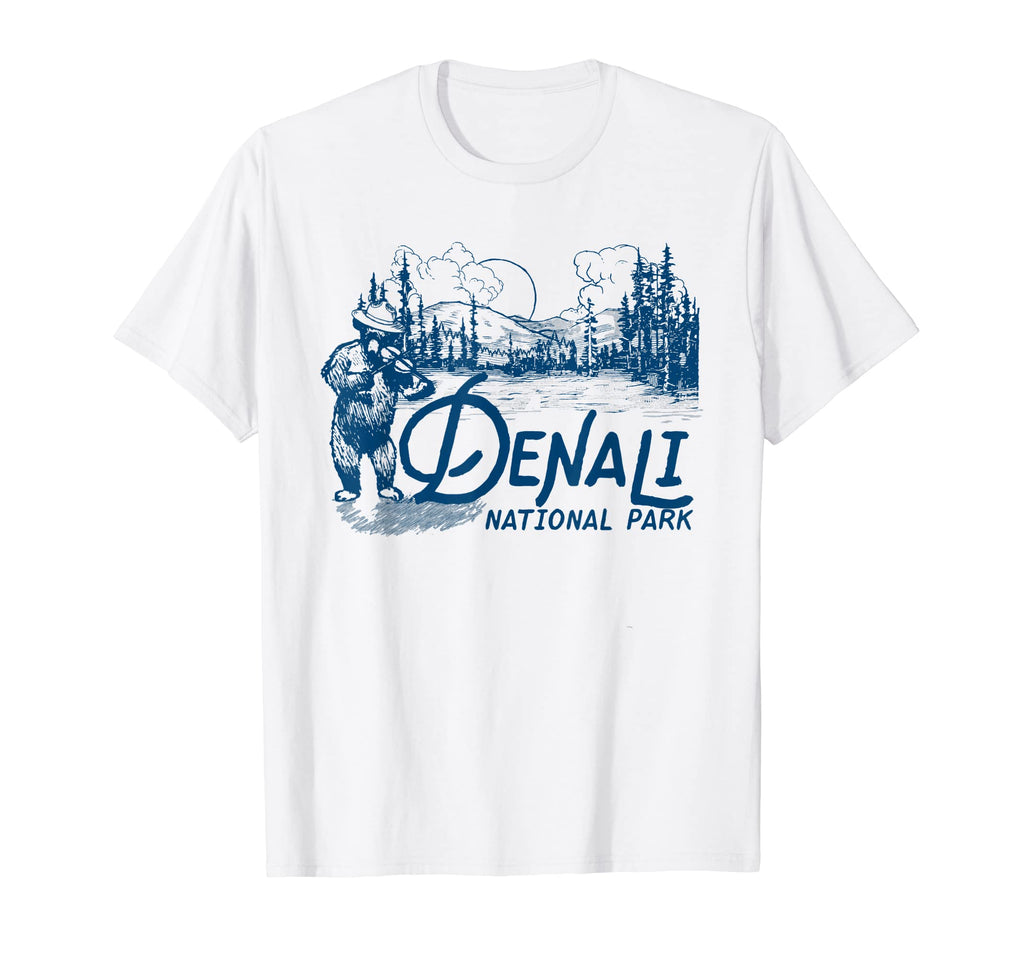 Denali National Park Alaska Fiddle Bear T-Shirt - Aesthetic Graphic Unisex - T-Shirt, Sweatshirt, Hoodie