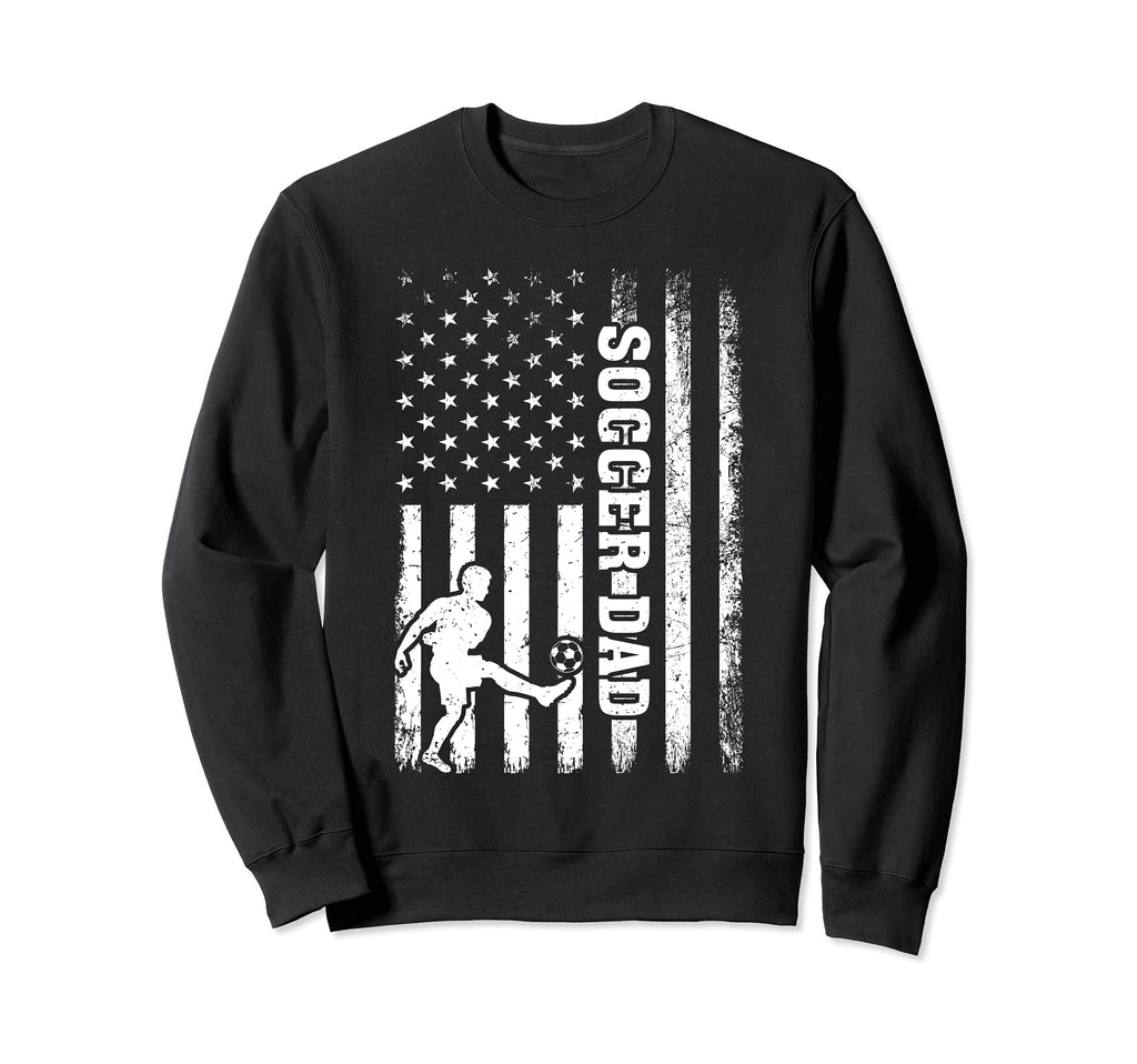 American Flag Soccer Dad Fathers Day Sweatshirt - Custom Art Print Unisex - T-Shirt, Sweatshirt, Hoodie