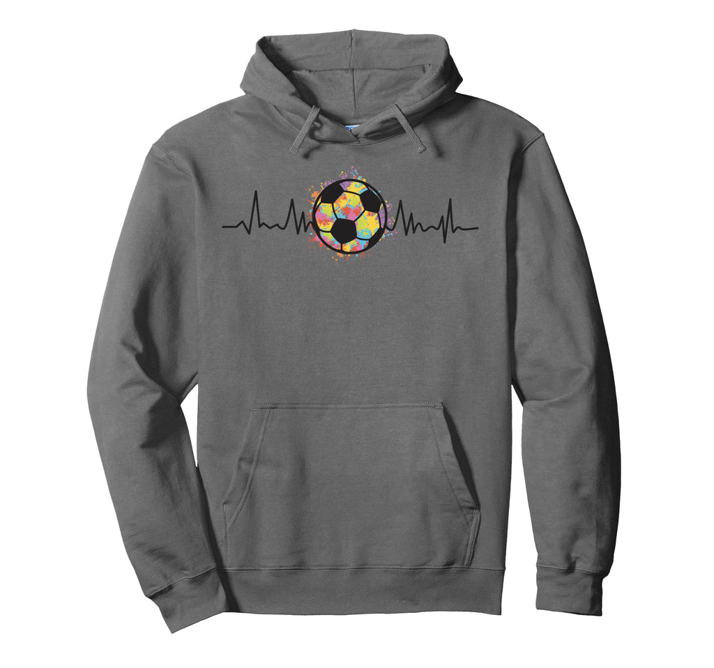 Soccer Heartbeat Soccer Ball Soccer Hoodie - Fun Novelty Design for Adults - T-Shirt, Sweatshirt, Hoodie