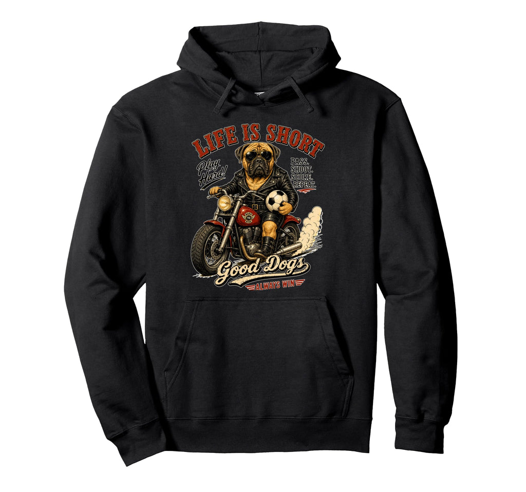 Mastiff Motorbike Love Footbal Hoodie - Casual Everyday Wear for Adults - T-Shirt, Sweatshirt, Hoodie