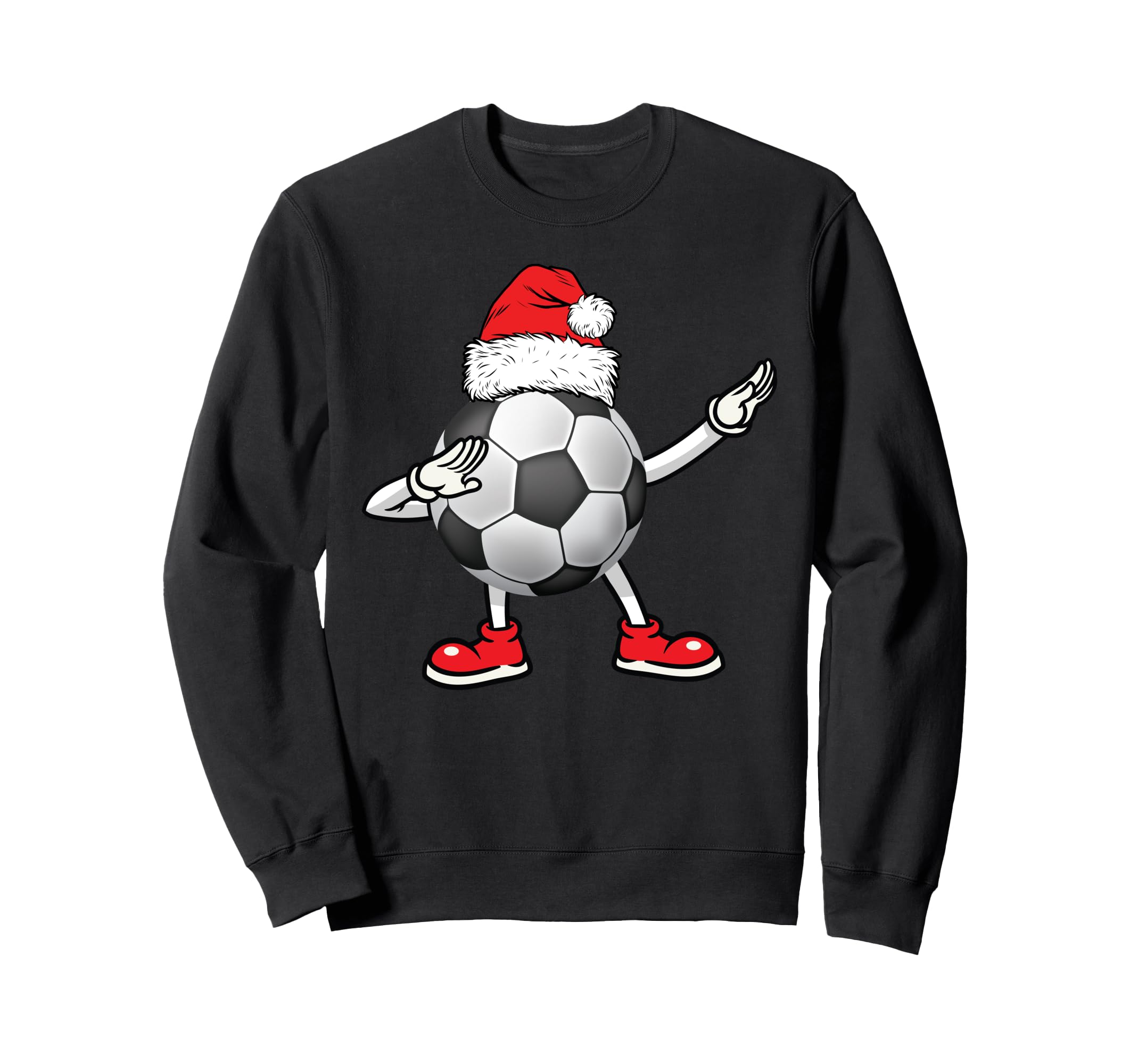 Soccer Football Santa Hat Matching Sweatshirt - Streetwear Style Unisex - T-Shirt, Sweatshirt, Hoodie