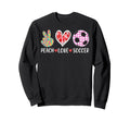 Peach Love Soccer Peace Heart Gift T-Shirt - Fun Novelty Design Men Women - T-Shirt, Sweatshirt, Hoodie