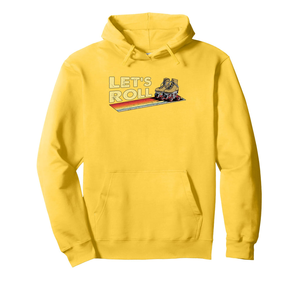 70S 80S Roller Skating Lets Roll Skate Hoodie - Aesthetic Graphic Men Women - T-Shirt, Sweatshirt, Hoodie