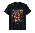 Route 66 Us Flag Text T-Shirt - Novelty Apparel for Adults - T-Shirt, Sweatshirt, Hoodie