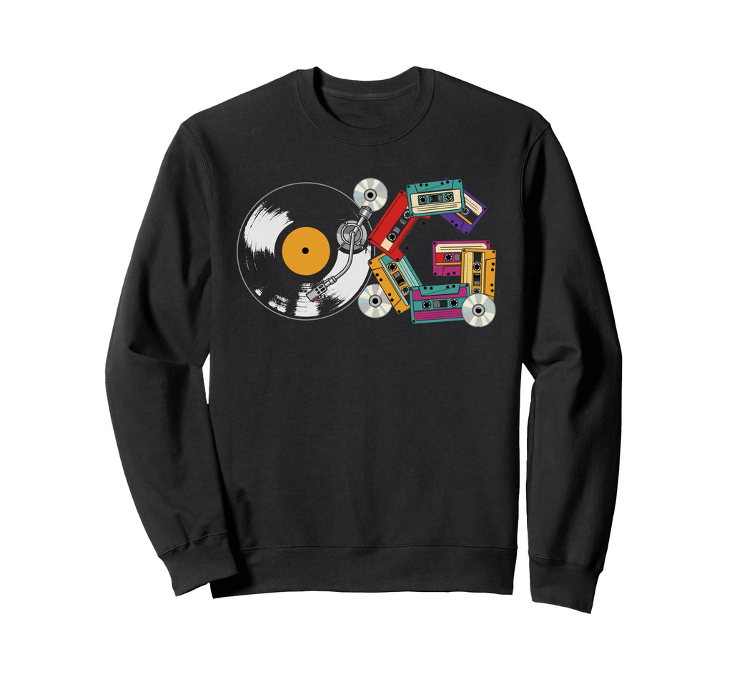 90S Hip Hop Og Music Vinyl Cassette Sweatshirt - Unique Graphic Men Women - T-Shirt, Sweatshirt, Hoodie