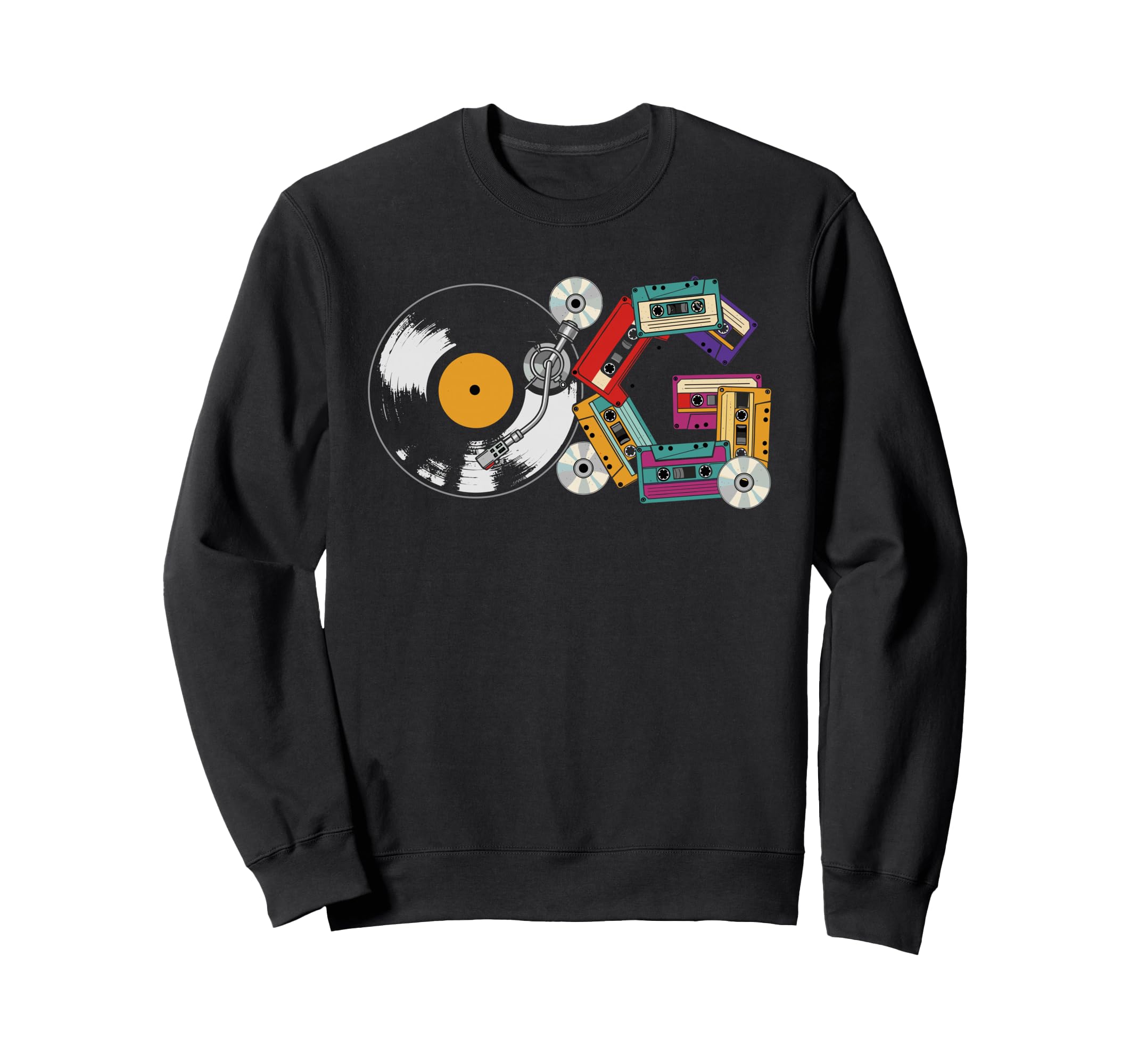 90S Hip Hop Og Music Vinyl Cassette Sweatshirt - Unique Graphic Men Women - T-Shirt, Sweatshirt, Hoodie