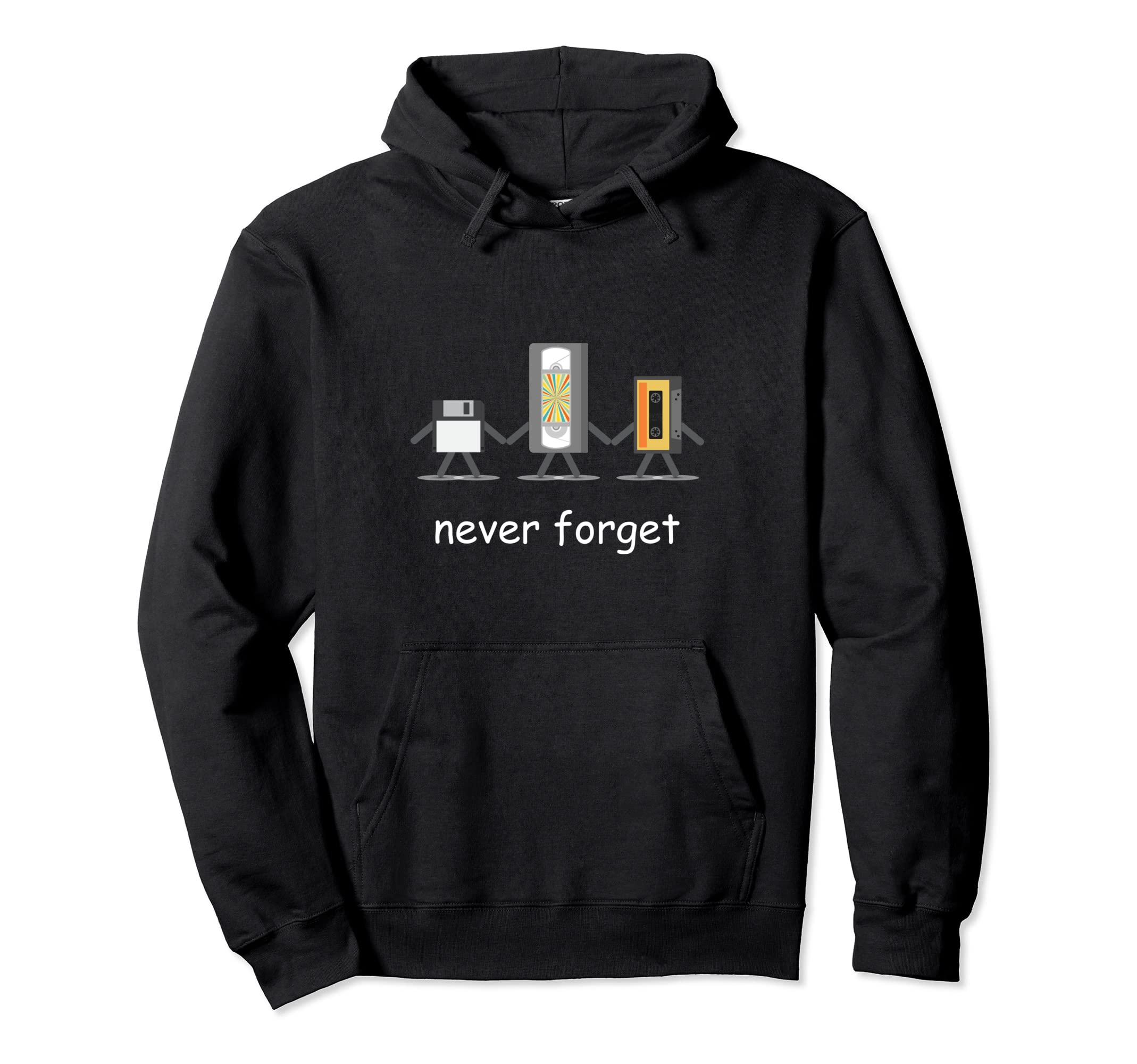 Never Forget Cassette Tape Hoodie - Graphic Print Unisex - T-Shirt, Sweatshirt, Hoodie