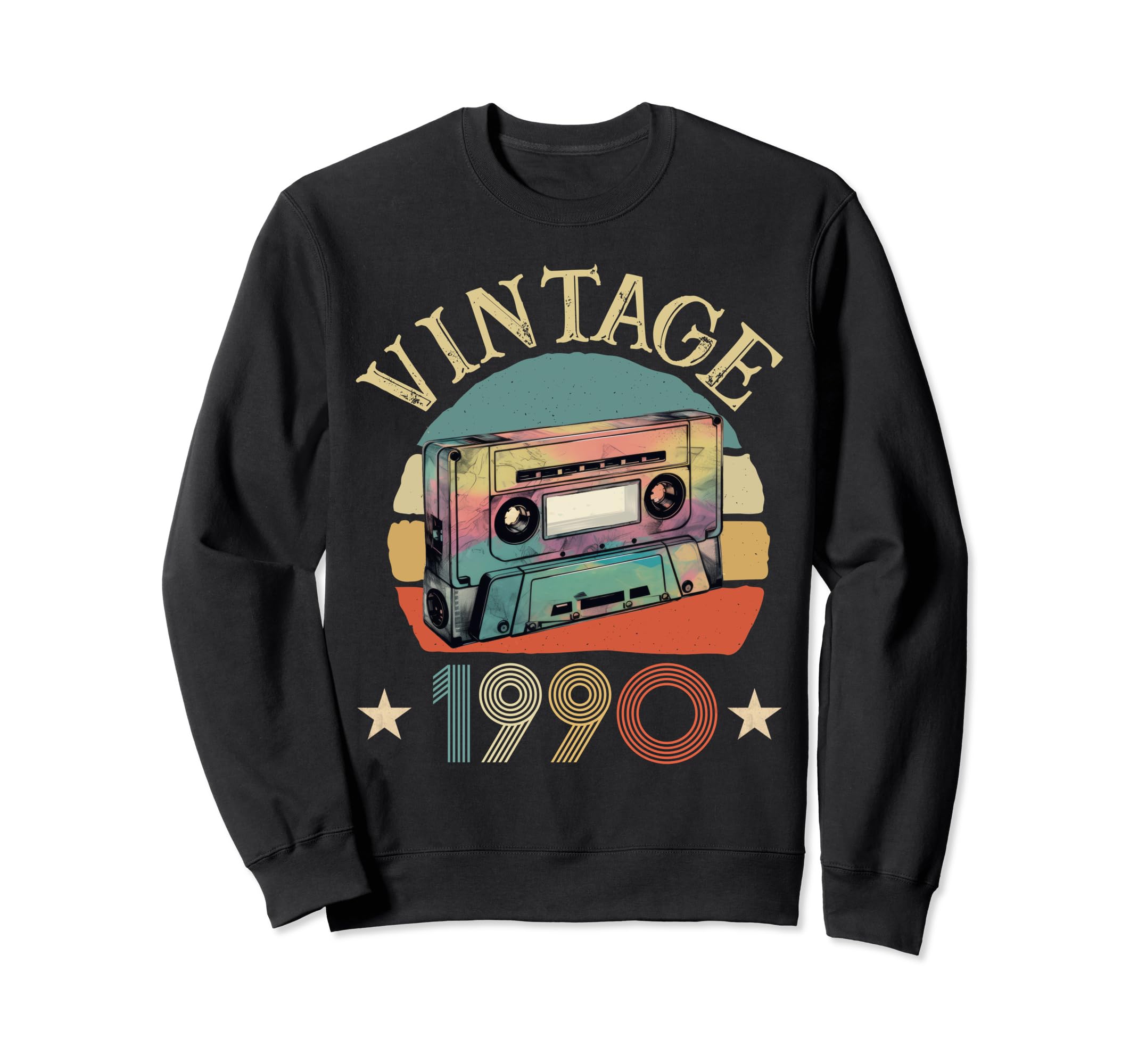 1990 Born 1990 Sunset Cassette Tape Sweatshirt - Unique Graphic for Adults - T-Shirt, Sweatshirt, Hoodie
