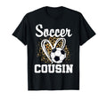 Soccer Cousin Leopard Heart Soccer Fan Sweatshirt - Custom Art Print Unisex - T-Shirt, Sweatshirt, Hoodie