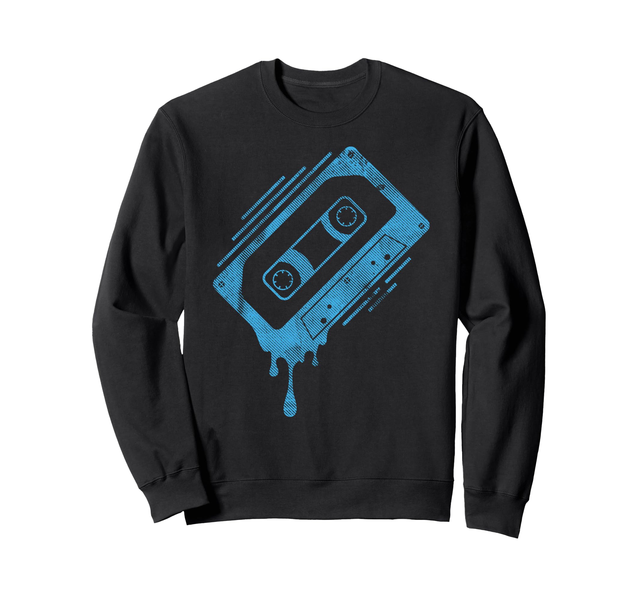 Dripping Cassette Tape Sweatshirt - Novelty Apparel Unisex - T-Shirt, Sweatshirt, Hoodie