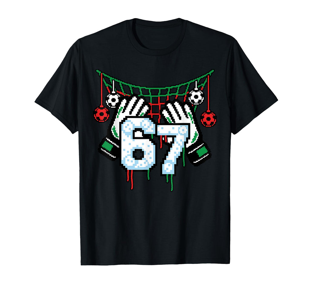 Soccer Goalie Net 67 Sports Pixel T-Shirt - Aesthetic Graphic Unisex - T-Shirt, Sweatshirt, Hoodie