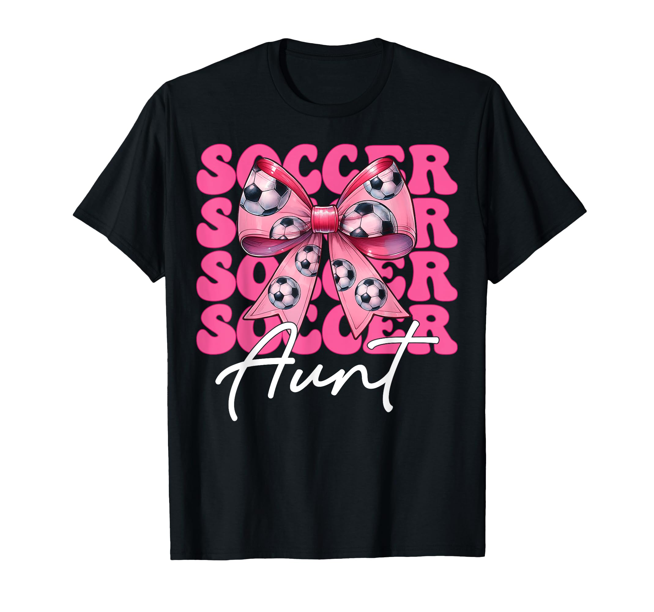 Womens Coquette Bow Ribbon Soccer T-Shirt - Custom Art Print for Adults - T-Shirt, Sweatshirt, Hoodie