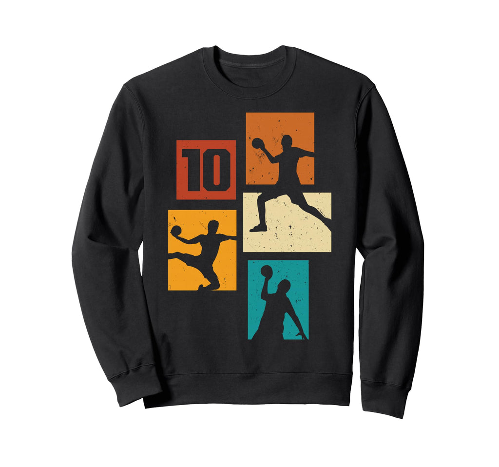 10Th Birthday Handball Player Sweatshirt - Minimalist Print Men Women - T-Shirt, Sweatshirt, Hoodie
