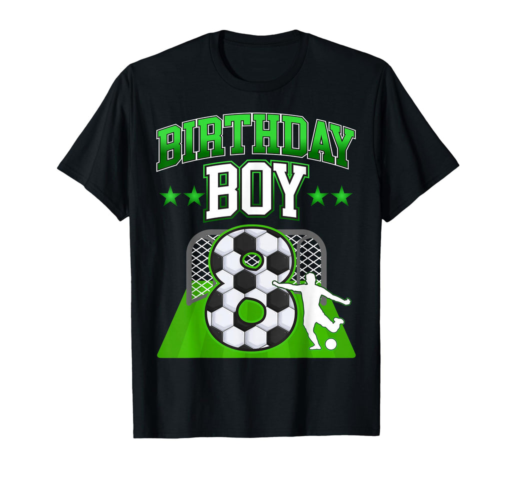 Soccer Themed Birthday Outfit 8 Year T-Shirt - Casual Everyday Wear Unisex - T-Shirt, Sweatshirt, Hoodie