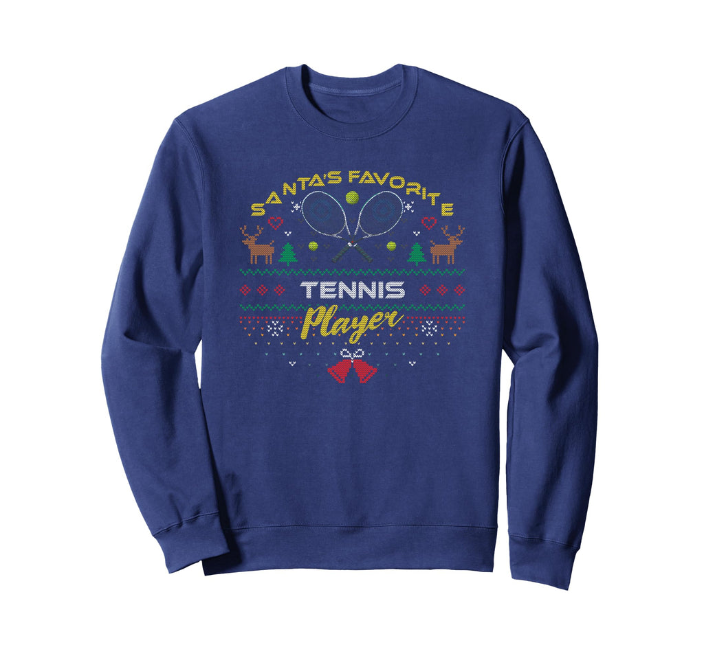 Santas Favorite Tennis Player Ugly Sweatshirt - Aesthetic Graphic Men Women - T-Shirt, Sweatshirt, Hoodie