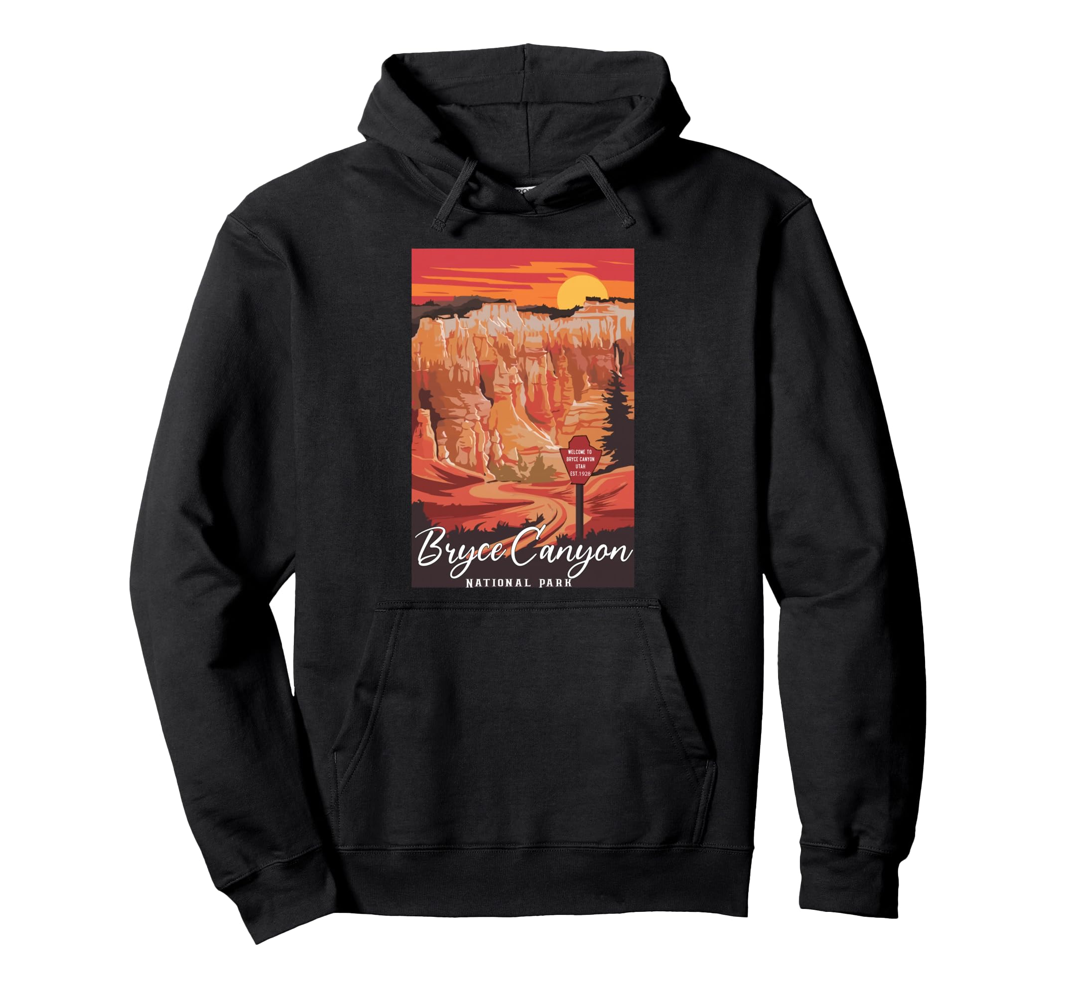 Bryce Canyon Us State Utah Camping Hoodie - Fun Novelty Design Men Women - T-Shirt, Sweatshirt, Hoodie