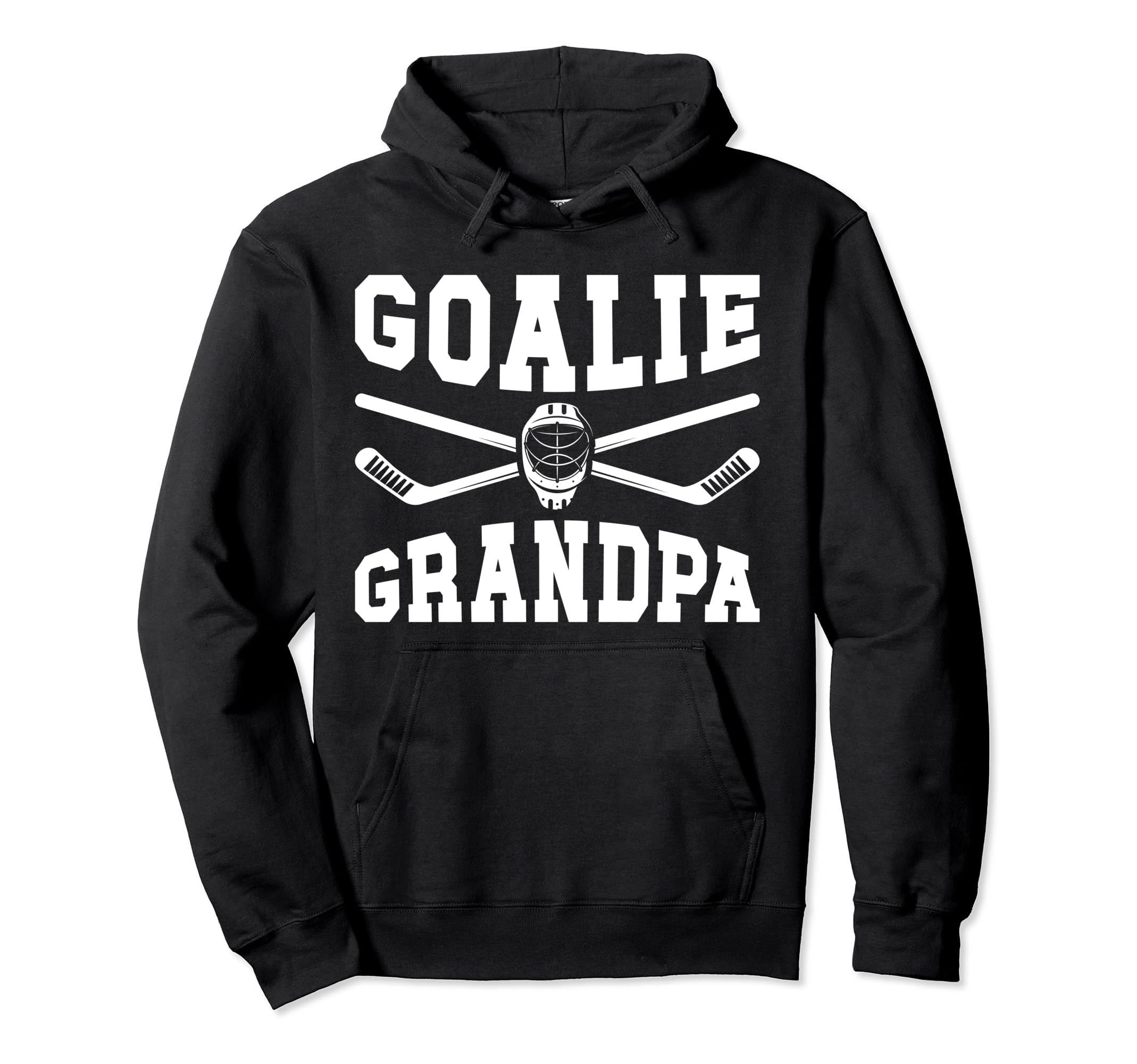Ice Hockey Goalie Grandpa Hockey Hoodie - Graphic Print for Adults - T-Shirt, Sweatshirt, Hoodie