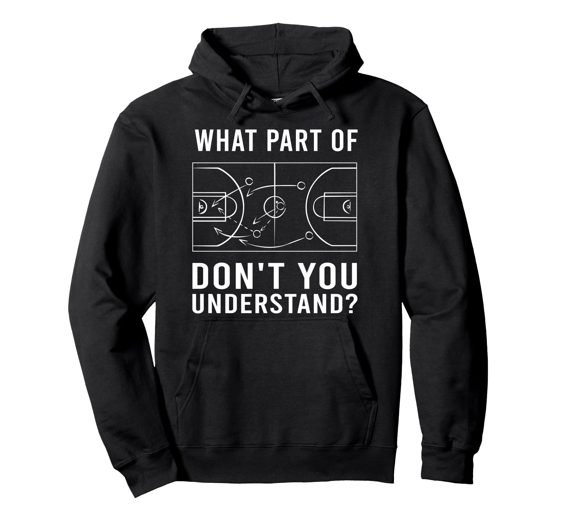 Funny Basketball Coach Tactic Diagram Hoodie - Streetwear Style Unisex - T-Shirt, Sweatshirt, Hoodie