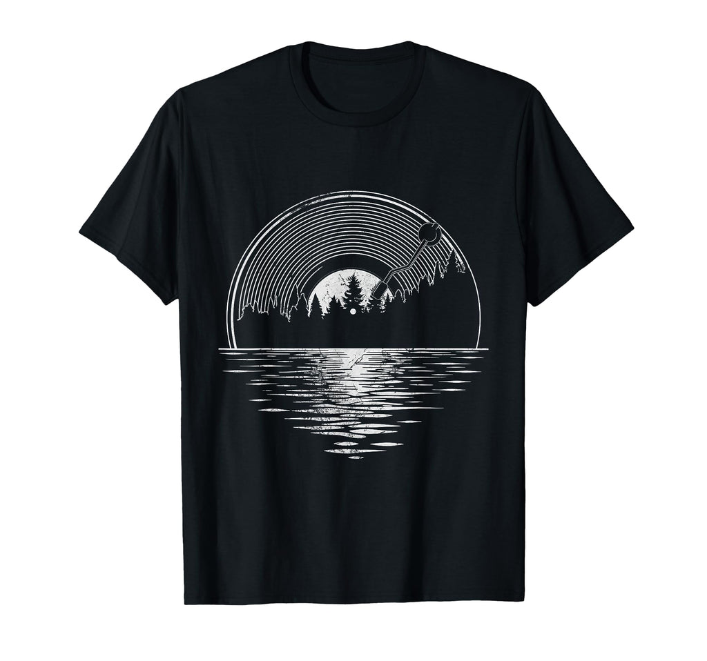 Vinyl Record Lover Collector Forest T-Shirt - Minimalist Print Men Women - T-Shirt, Sweatshirt, Hoodie