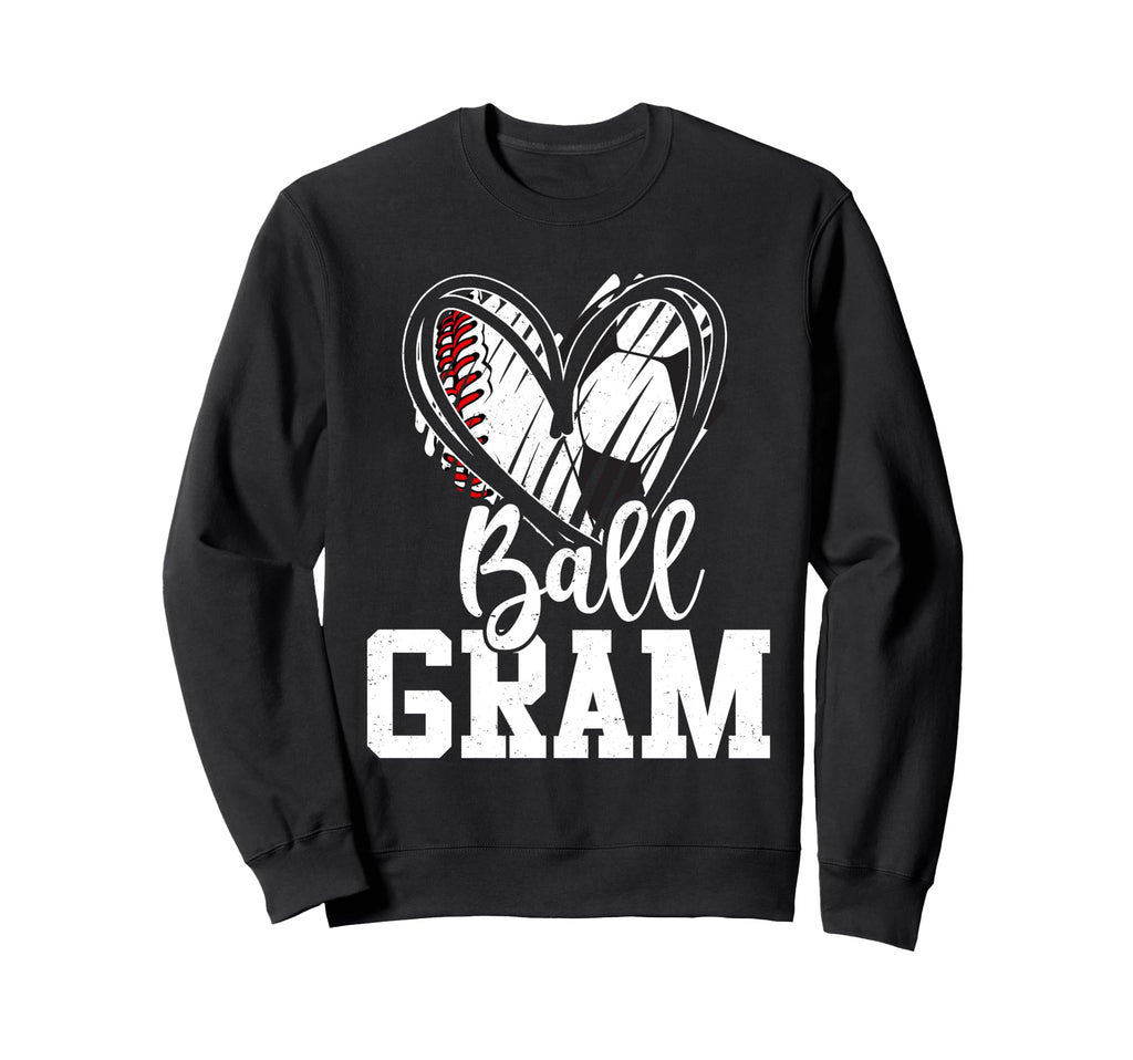 Ball Grandma Heart Baseball Soccer Ball T-Shirt - Novelty Apparel Unisex - T-Shirt, Sweatshirt, Hoodie