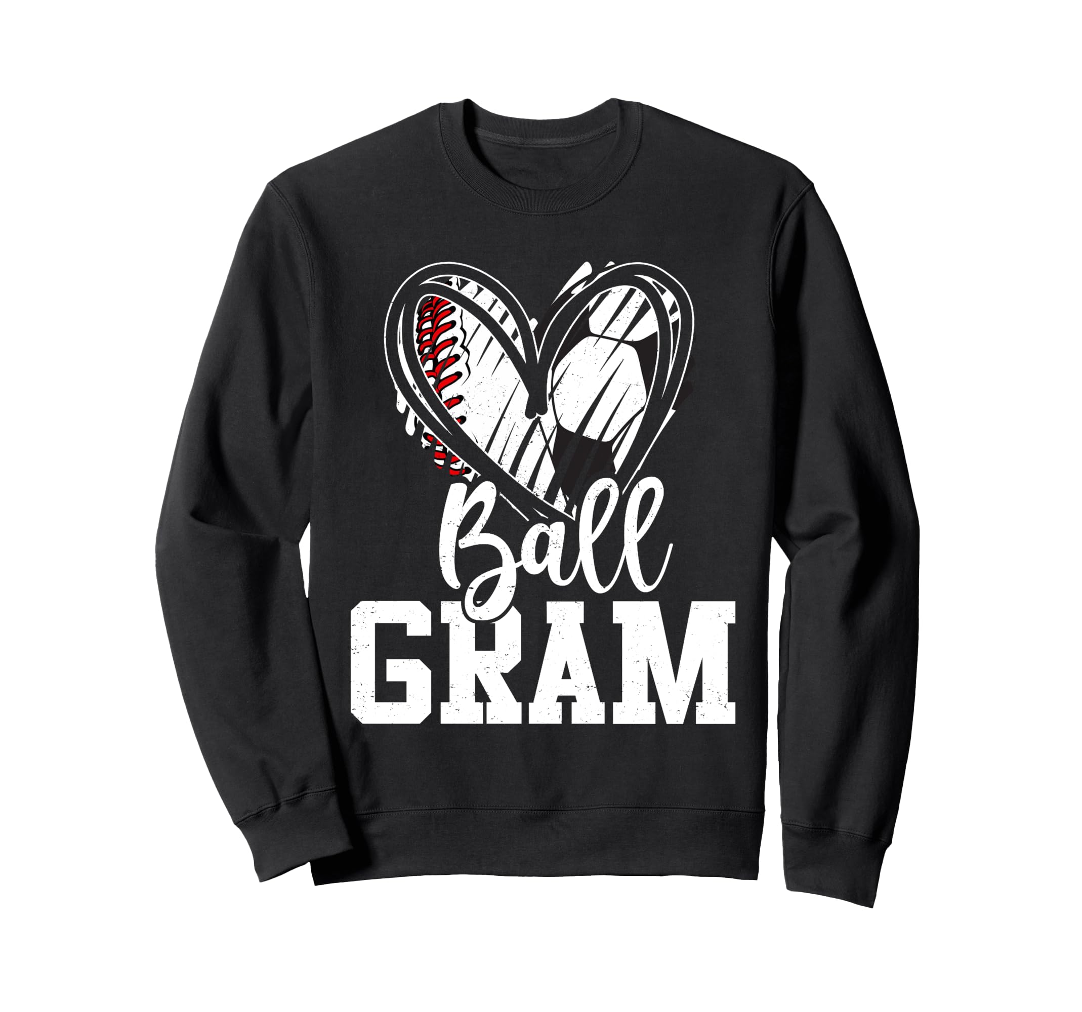 Ball Grandma Heart Baseball Soccer Ball T-Shirt - Novelty Apparel Unisex - T-Shirt, Sweatshirt, Hoodie