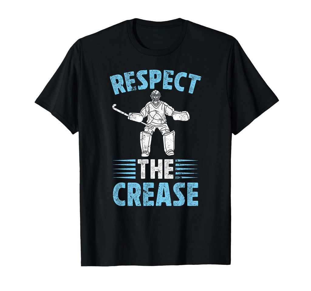 Respect Crease Ice Hockey Goalkeeper T-Shirt - Custom Art Print Men Women - T-Shirt, Sweatshirt, Hoodie