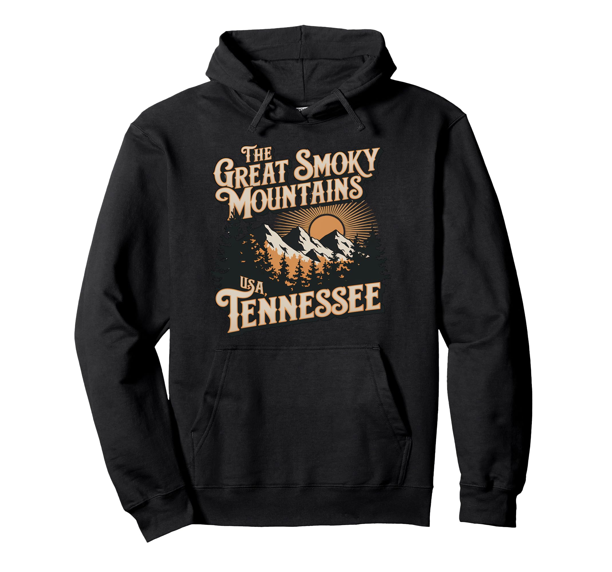 Great Smoky Mountains Tennessee Sunset Hoodie - Novelty Apparel Unisex - T-Shirt, Sweatshirt, Hoodie