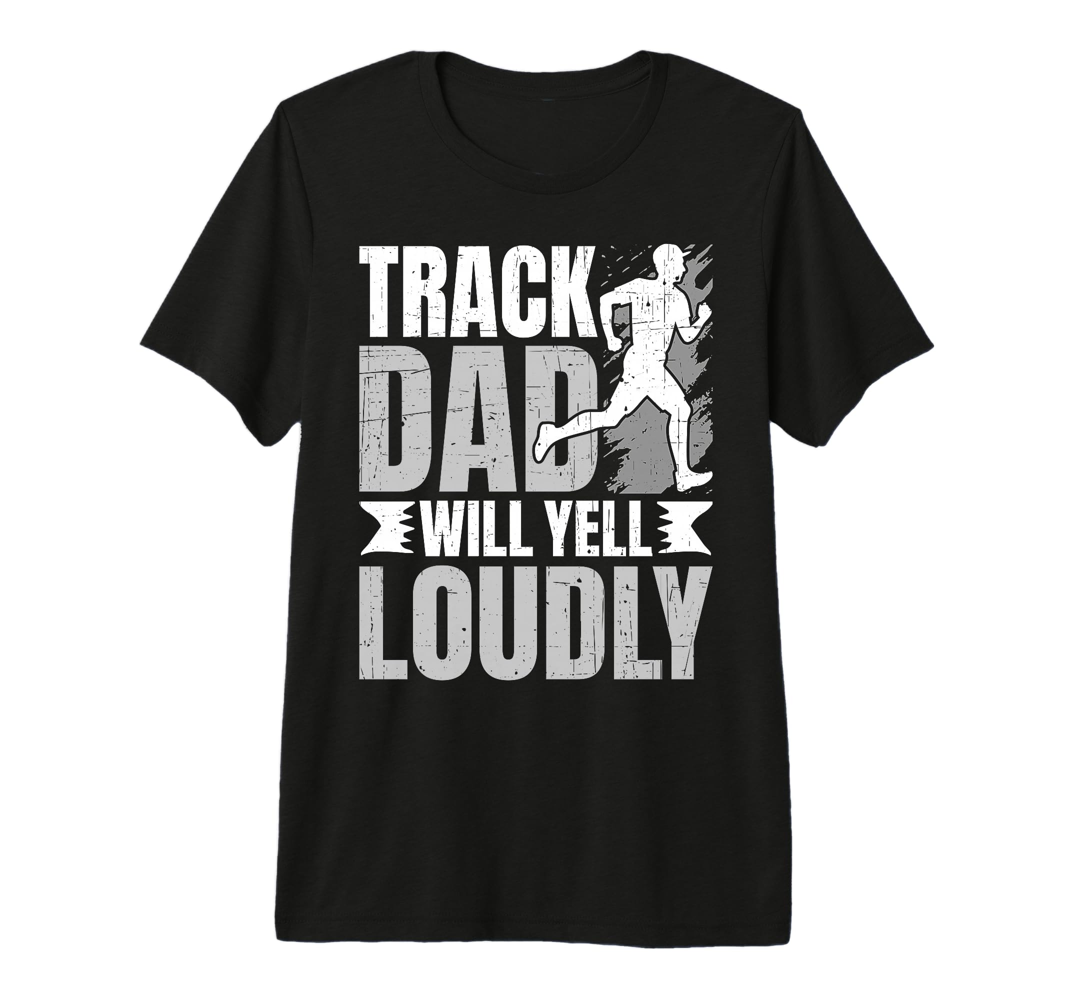 Distressed Running Dad Loudly Dad T-Shirt - Unique Graphic Men Women - T-Shirt, Sweatshirt, Hoodie