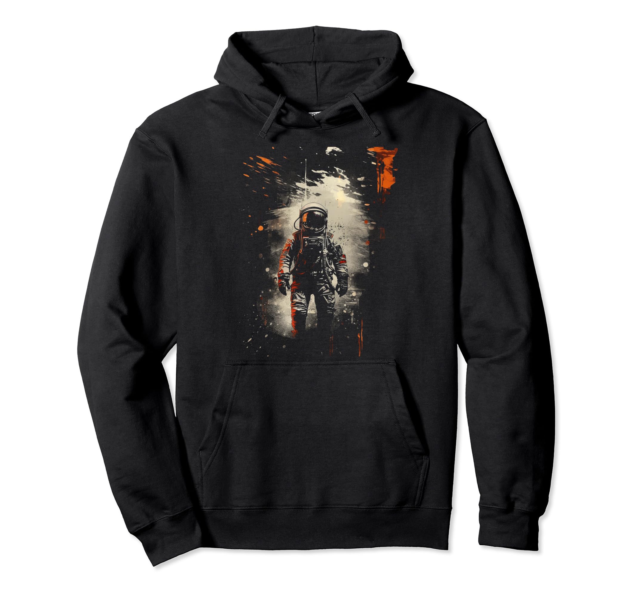 Astronaut Space Distressed 90S Grunge Hoodie - Graphic Print Men Women - T-Shirt, Sweatshirt, Hoodie