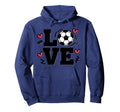 Love Soccer Player Womens Beautiful Hoodie - Fun Novelty Design for Adults - T-Shirt, Sweatshirt, Hoodie