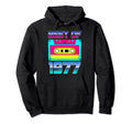Best 1977 Futuristic Cassette Tape Birthday Hoodie - Unique Graphic Unisex - T-Shirt, Sweatshirt, Hoodie
