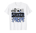 Blue Soccer Heartleopard Soccer Mom Mama T-Shirt - Trendy Graphic Unisex - T-Shirt, Sweatshirt, Hoodie