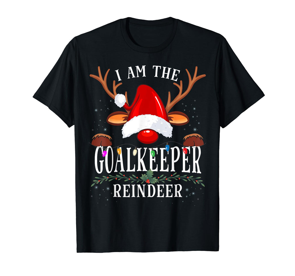 I Am Goalkeeper Reindeer Family T-Shirt - Graphic Print for Adults - T-Shirt, Sweatshirt, Hoodie