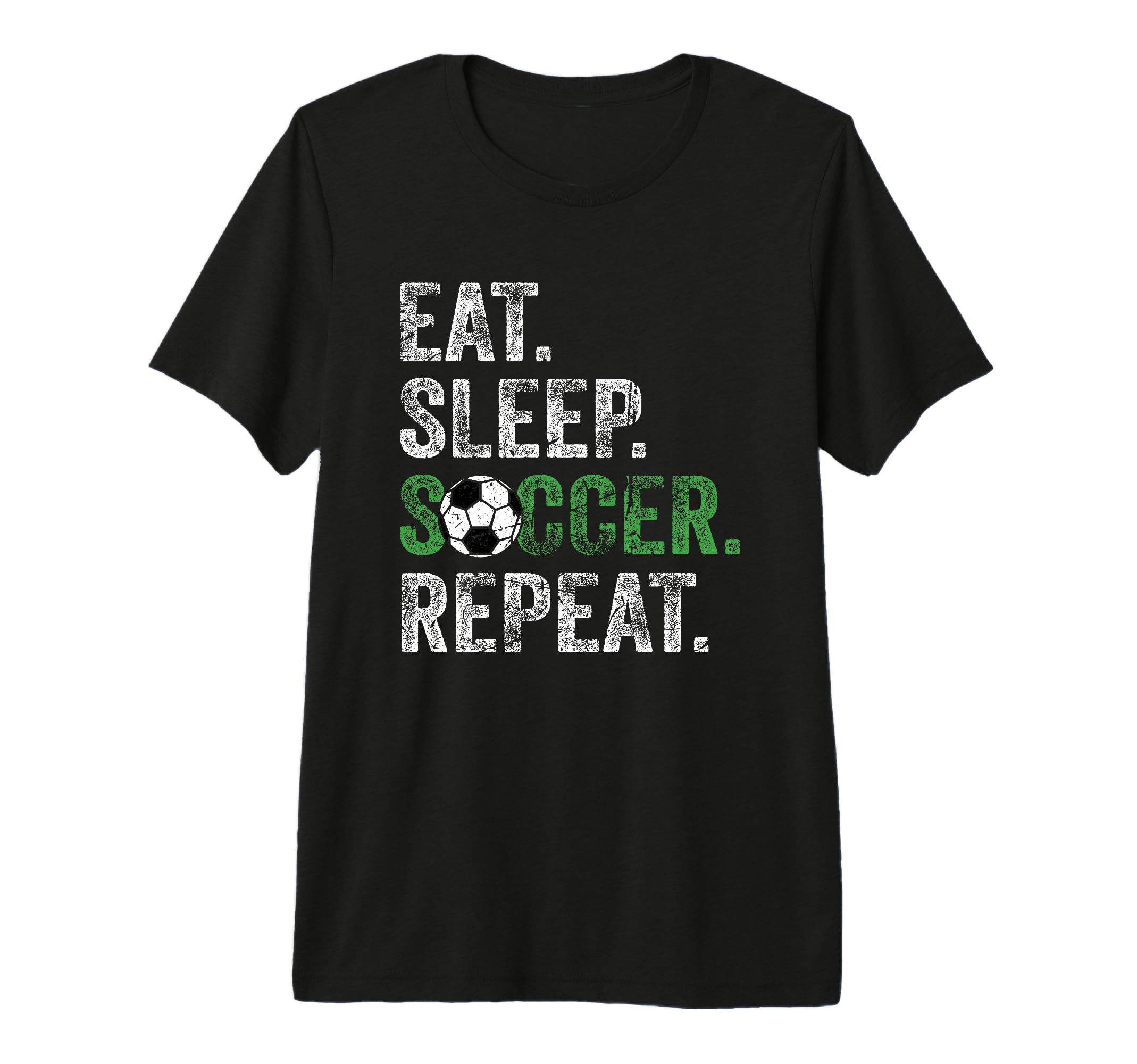Eat Sleep Soccer Repeat Sport Tri Blend T-Shirt - Graphic Print Men Women - T-Shirt, Sweatshirt, Hoodie
