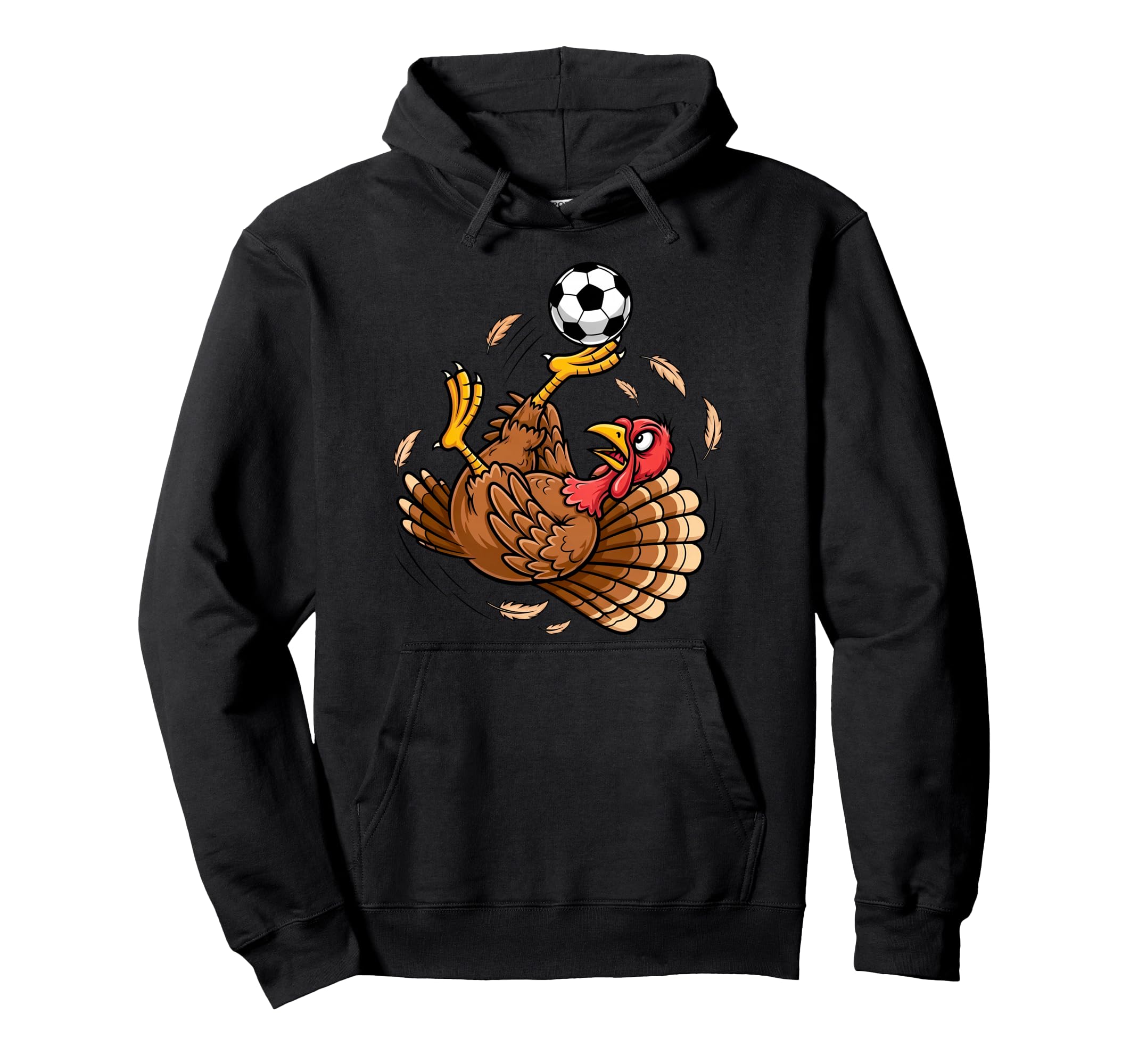 Funny Turkey Bicycle Kick Soccer Hoodie - Unique Graphic Men Women - T-Shirt, Sweatshirt, Hoodie