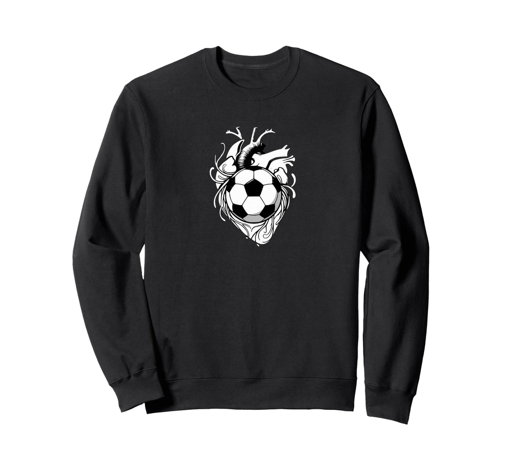 Soccer Ball Anatomical Heart Sports Sweatshirt - Custom Art Print Unisex - T-Shirt, Sweatshirt, Hoodie