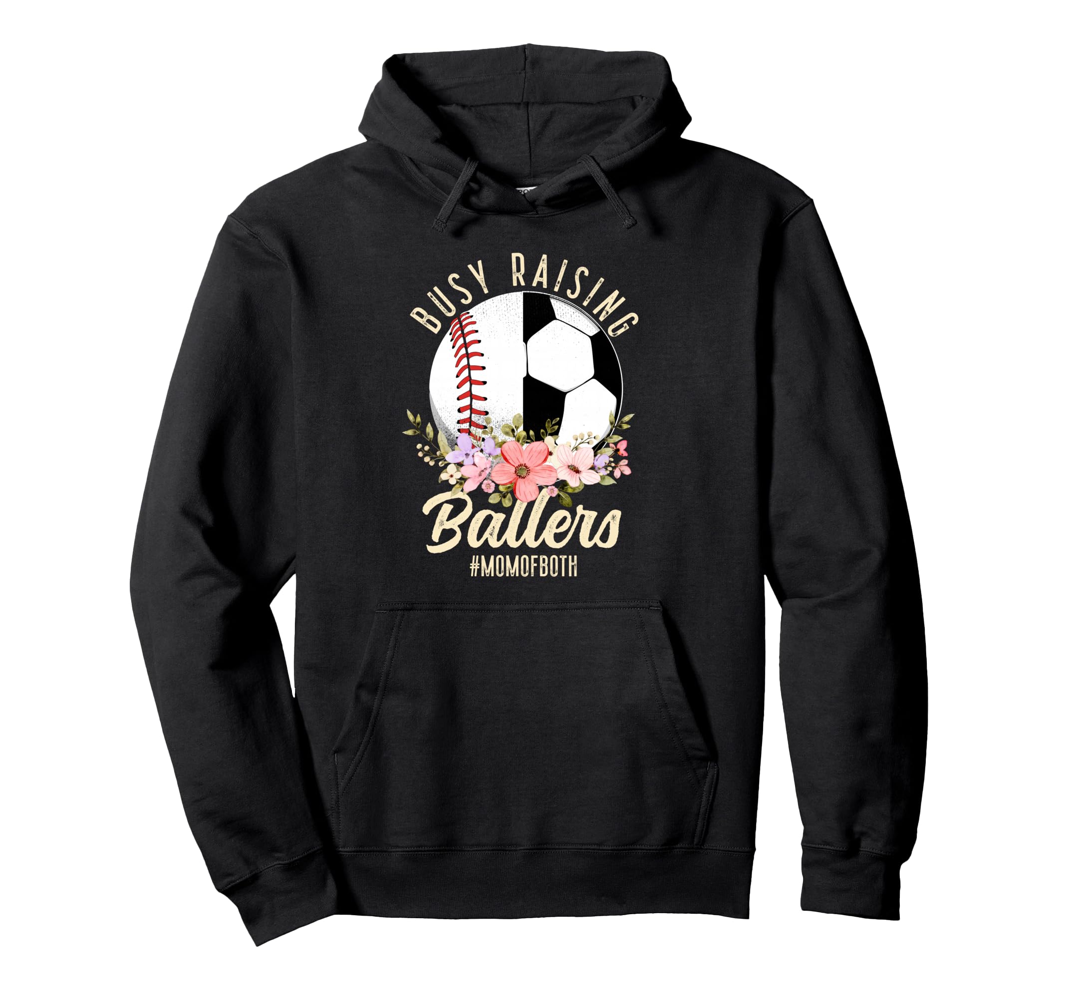 Baseball Soccer Mom Both Busy Hoodie - Aesthetic Graphic for Adults - T-Shirt, Sweatshirt, Hoodie