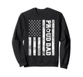 Proud Dad American Distressed Flag Sweatshirt - Aesthetic Graphic Unisex - T-Shirt, Sweatshirt, Hoodie