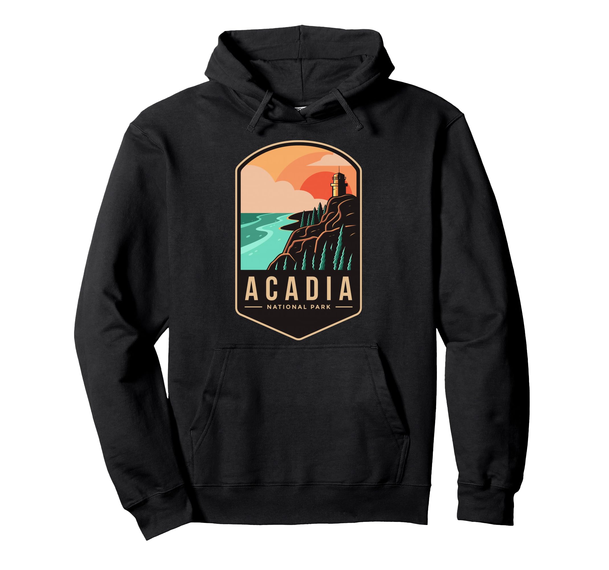 1916 Maine Bar Harbor Acadia Hoodie - Fun Novelty Design Men Women - T-Shirt, Sweatshirt, Hoodie