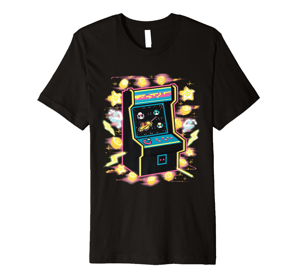 Pixel Art Arcade Machine Gaming Gamers T-Shirt - Minimalist Print Men Women - T-Shirt, Sweatshirt, Hoodie