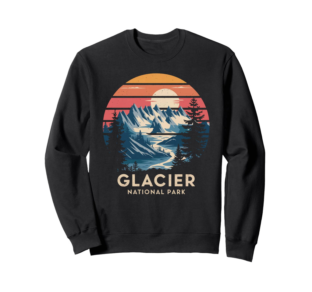 Glacier National Park Scenic Sweatshirt - Custom Art Print Men Women - T-Shirt, Sweatshirt, Hoodie