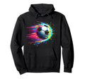 Soccer Player Colorful Tie Dye Color Art Hoodie - Aesthetic Graphic Unisex - T-Shirt, Sweatshirt, Hoodie