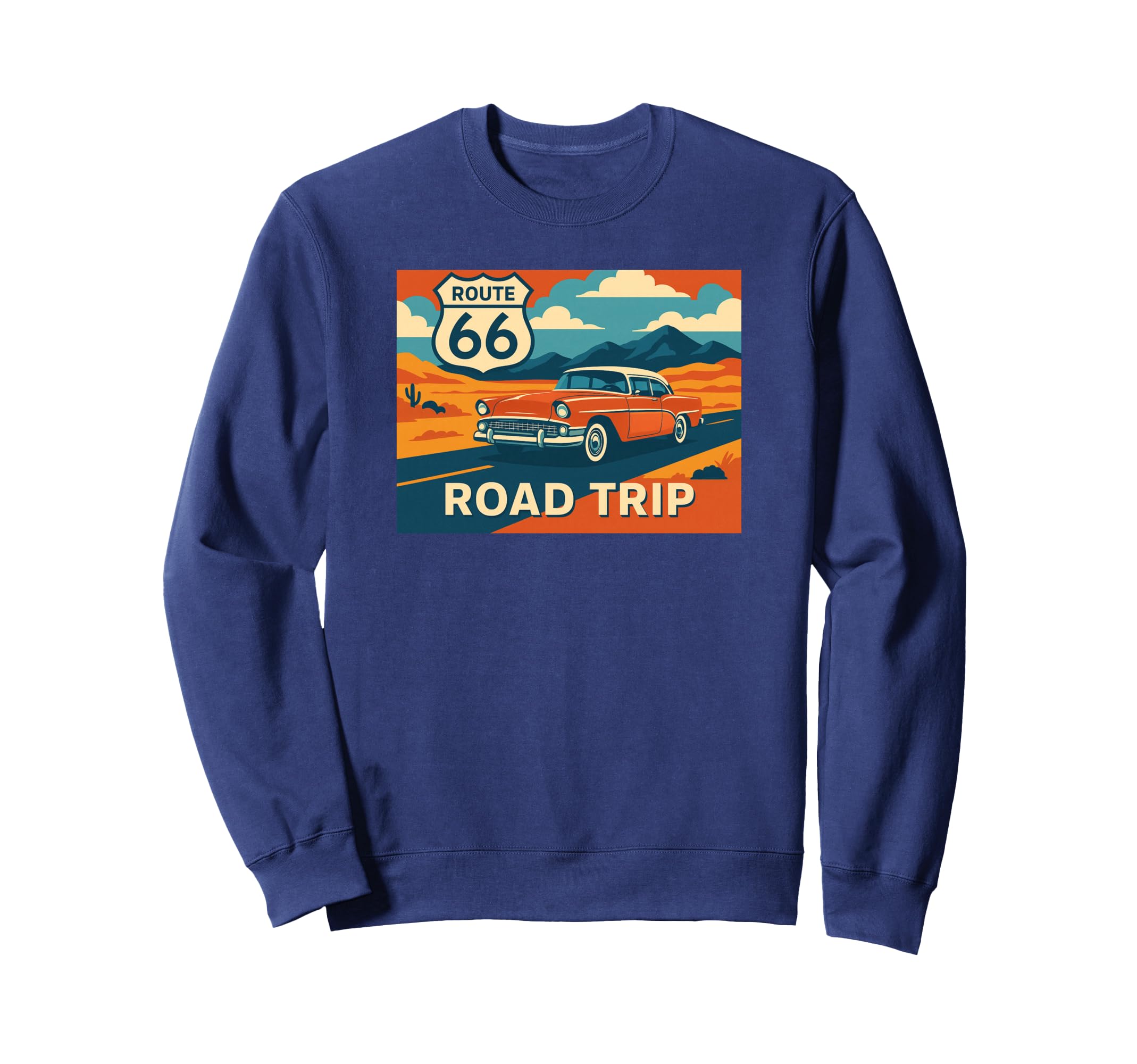 Route 66 America Western Road Sweatshirt - Casual Everyday Wear for Adults - T-Shirt, Sweatshirt, Hoodie